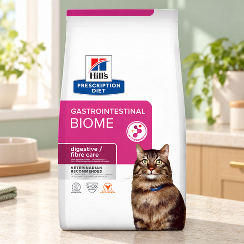 Get A Vet | GI Biome חתול, מזון יבש, שק 3 קג׳, עם עוף | רקע לפי קטגוריה
